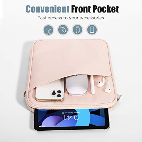 TiMOVO 9-11" Tablet Sleeve Bag for iPad 11-inch A16 2025, iPad 10.9"/10.2"| Air 11 Inch/5th/4th Gen. 10.9", Galaxy Tab A9+/A11Plus 11", Protective Bag with Pocket, Pink - color: Ad-Pink, size: 9-11 Inch