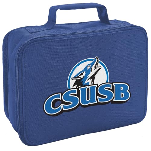 Campus Lab California State University, San Bernardino Primary Logo Insulated Soft Sided Lunch Box - Reusable Lunch Bag For School Office Work, BPA Free, Royal - color: California State University, San Bernardino
