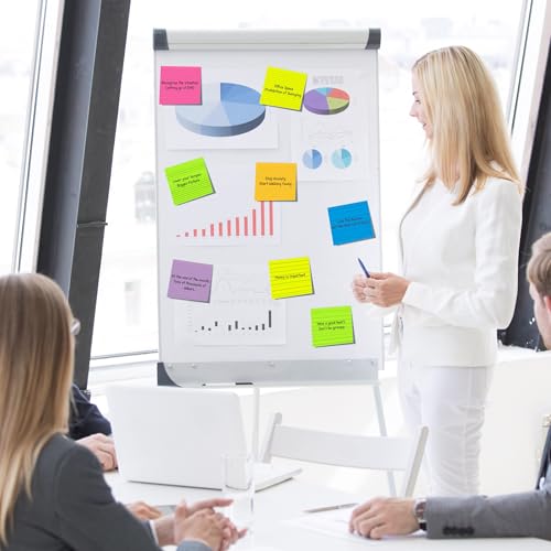 (12 Pads) Lined Sticky Notes 4x4 in Post, 6 Bright Colors with Lines Self-Stick Note Pads it, Strong Adhesive, 46 Sheets/Pad, 552 Sheets in Total - size: 4x4 in