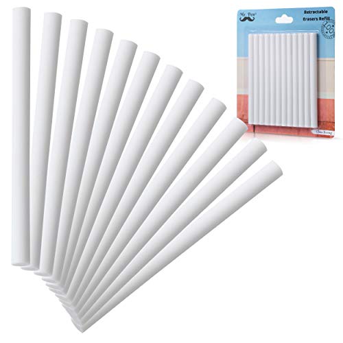 Mr. Pen- Eraser Refill, 12 Pack, Mr. Pen Mechanical Eraser Refills | Replacement for Retractable Erasers, Smudge-Free, Non-Toxic, Ideal for Artists, Students and Office Use