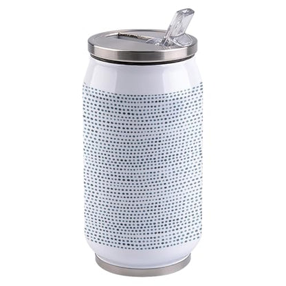 T&H XHome Abstract Art 10oz Stainless Steel Tumbler with Lid & Straw-Double Wall Vacuum Insulated Travel Mug White Modern Boho Dots Texture Water Bottle Coffee Beverage Drinks Cup - size: 10 Ounces