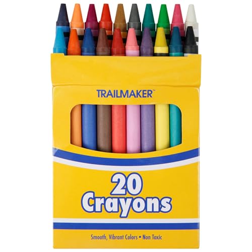 Trail maker Bulk Crayons for Kids (2000 Count), Classroom School Supplies, Party Favors, Donations, Daycare, Preschool & Summer Camp (100 Boxes of 20 Crayons) - color: 2000 count (100 Packs of 20 Crayons)