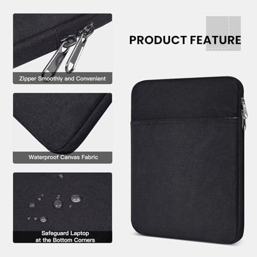 Tablet Sleeve for 2026 iPad A16, 11 inch iPad Air M4 M3 M2, Pro M5, Amazon Fire Max 11 Tablet/Kindle Fire HD 10/10 Plus, Galaxy Tab A9+ Plus Bag, Black - color: Black, size: 9-11 Inch