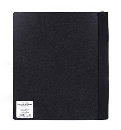 Mintra Office Durable PREMIUM Spiral Notebook, ((Black, 1 Subject, 8.5in x 11in)), Fabric Covered Coils, No Snags, Removable Adjustable Pocket Dividers, Ruler, Organization, Customizable - color: Black, size: 1 Subject (8.5in x 11in)