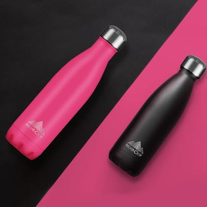Mont-Clair Stainless Steel Water Bottle, Vacuum insulated - BPA Free, 12h Hot & 24h Cold Drinks, Metal Water Bottle 17 oz Leakproof, Ideal for Adult, Kids, Running - Berry Pink - color: Berry Pink, style: 17 Ounces