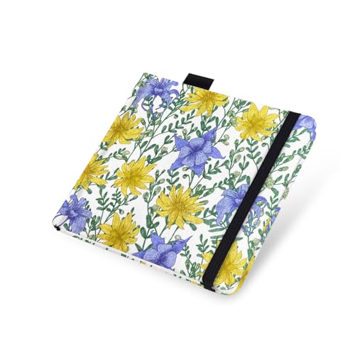 Watercolor Paper Sketchbook,5x5 Inch Mixed Media Notebook,140lb/300gsm Artist Heavyweight Paper,20 Sheets Small Travel Drawing Journal for Adults,Painting,Watercolors,Art Supplies,Yellow Purple Flower - color: 5x5 inch-300gsm-yellow purple flower