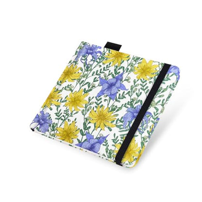 Watercolor Paper Sketchbook,5x5 Inch Mixed Media Notebook,140lb/300gsm Artist Heavyweight Paper,20 Sheets Small Travel Drawing Journal for Adults,Painting,Watercolors,Art Supplies,Yellow Purple Flower - color: 5x5 inch-300gsm-yellow purple flower