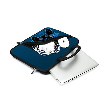 11.6-12.2 Inch Laptop Sleeve Case With Two Pockets - Chromebook, Ultrabook, Notebook, Tablet Neoprene Handle Case for Men Women - Fits Apple MacBook Air, Samsung, Acer, HP, DELL (Games-2) - color: Games-2