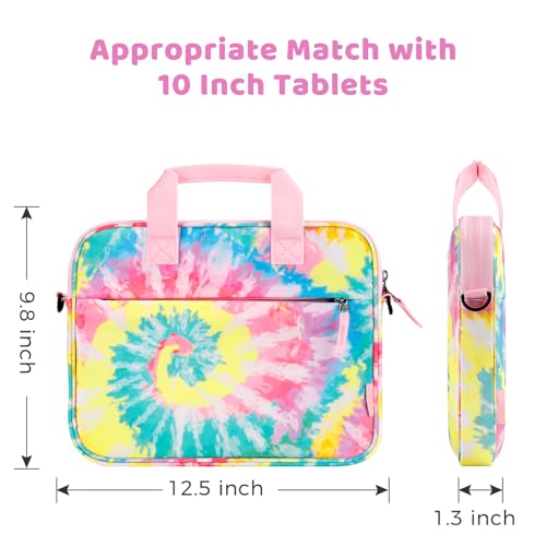 Choco Mocha Kids Tablet Sleeve Bag for Boys & Girls, (10-12.5Inch) - color: Tie Dye-rainbow 12.5inch, size: 12.5inch(12.5 x 9.8 x 1.3)