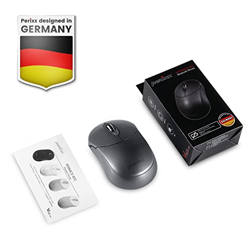 Perixx PERIMICE-802 Wireless Bluetooth Mouse - Portable Design - Compatible with Windows, iOS, and Android PC, Laptop, Tablet, and Smartphone - Graphite Gray (12177) - color: Graphite, size: Pack of 1