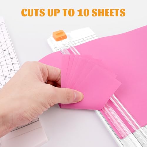 Paper Cutter Slider Small,14” Two-Way Paper Trimmer Built-in Measuring Tape