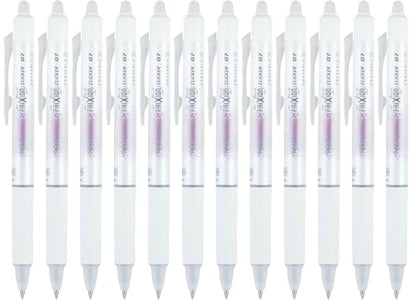 PILOT FriXion Aura Retractable Erasable Gel Pens, Fine Point 0.7 mm, Lavender Ink, Dozen - color: Lavender