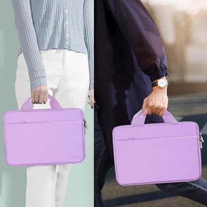 Hseok Laptop Case 13.3-14 Inch Sleeve,TSA Shockproof Computer Handbag,Compatible with MacBook Neo/Pro 14 M5/M4/M3/M2/M1,All Models 13.3" MacBook Air/Pro,XPS 13/14,Most 13-14 Notebooks,Purple - color: Purple
