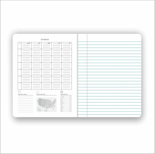 Composition Book – 100 Sheets, Wide Ruled, 9.75 x 7.5 inch – Durable Flex Cover – School & Office Use – Pack of 6 - color: Black Marble, size: Pack of 6