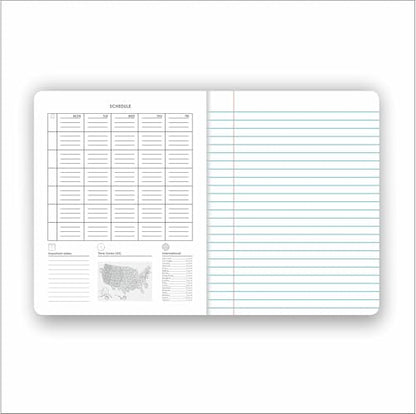Composition Book – 100 Sheets, Wide Ruled, 9.75 x 7.5 inch – Durable Flex Cover – School & Office Use – Pack of 6 - color: Black Marble, size: Pack of 6
