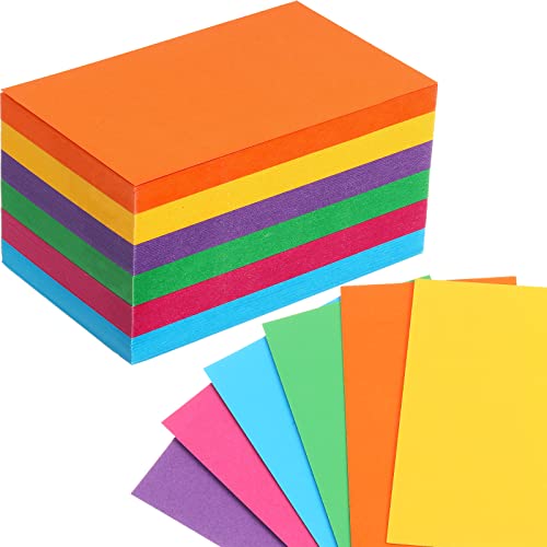 Fainne 300 Pcs Blank Index Cards 180 Gsm Thick Card Stock Assorted Color Neon Blank Flash Cards Colorful Study Notecards for Organizing(3 x 5 Inch,Bright Colors) - color: Bright Colors, size: 3 x 5 Inch