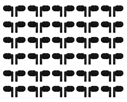 100 Packs Earbuds Bulk Classroom Headphones Wired in Ear Disposable Student Black Earphones Individually Wrapped for School Travel or Home Use
