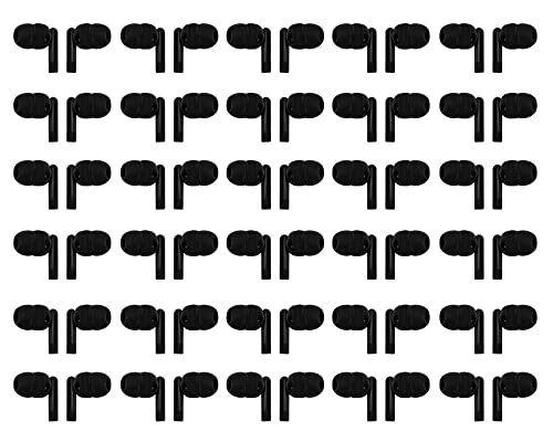 100 Packs Earbuds Bulk Classroom Headphones Wired in Ear Disposable Student Black Earphones Individually Wrapped for School Travel or Home Use
