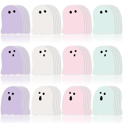 Zhanmai 1200 Pcs Halloween Ghost Sticky Notes Self-Adhesive Halloween Cute Note Pads Removable Ghost Memo Notes for School Office Home Students Teachers Present - style: Halloween