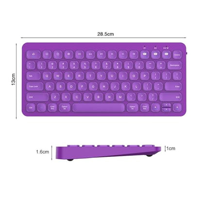 Wireless Keyboard, Bluetooth Keyboard, Multi-Device Ergonomic, Wireless, Compatible with Laptop/PC/Notebook/MacBook/Computer, for iPhone/iPad/iPad mini/iPad Air/Smart TV - color: PL