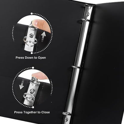 CIXILDTS 2-inch Round Ring Binder, Durable 2" 3 Ring Binder Fit Letter Size Paper, Black, 36-Pack - color: Black, size: 2", style: 36-Pack