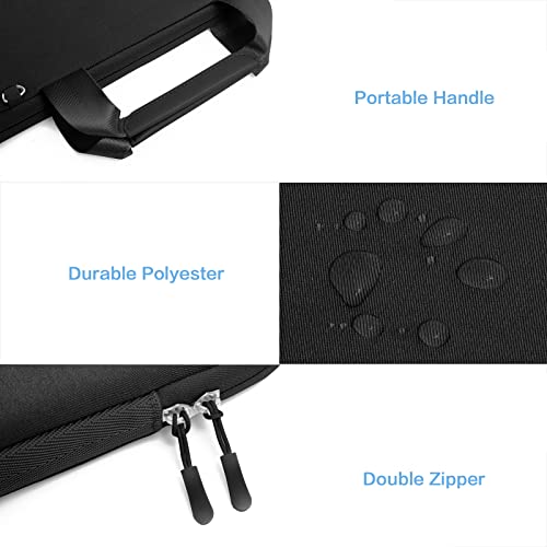 MOSISO Laptop Case 16 inch, 15-15.6 inch Laptop Sleeve Bag Compatible with MacBook Pro 16, HP Acer Dell Lenovo ASUS, Neoprene Carrying Computer Bag with Handle&Detachable Small Case, Black - color: Black, size: 16 inch