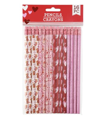 Valentine Themed Wooden No.2 Pencils, 12-ct. Packs (3 Packs of 12 Pencils)