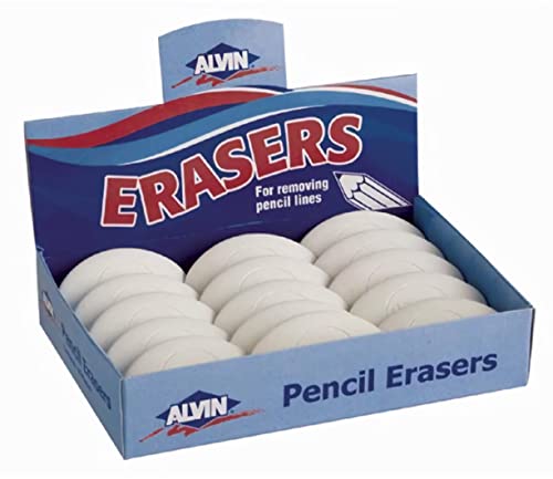 Alvin White Oval Pencil Erasers (1050AE)