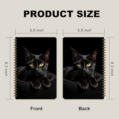 2 Pcs Cat A5 Spiral Notebook, Cute Cats College Ruled Spiral Notebook | 160 Ruled Pages Journaling Notebooks, Hardcover Journals for Writing Travel Business Office, Cat Lover Gifts for Women - color: Multicolour 0001