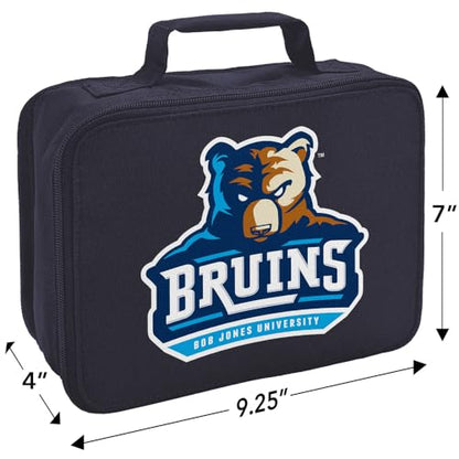 Campus Lab Bob Jones University Insulated Soft Sided Lunch Box - Reusable Lunch Bag For School Office Work, BPA Free, Navy - color: Bob Jones University