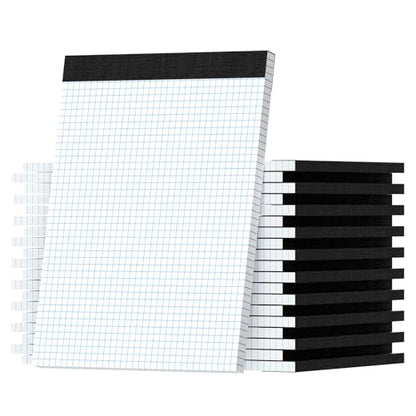 Graph Paper 8.5 X 11, 20 Pack, 4x4 Quad Ruled, Grid Paper Pad 8-1/2" X 11.75", Grid Pad 8.5 X 11.75, Engineering Notebook, Easy Tears Off, White 70 Gsm Graft Paper - style: 20 Pack