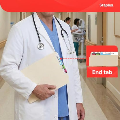 Staples Reinforced File Folder with Fasteners, Letter Size, Manila, Durable Paper Stock, 50/Pack - style: 50 Pack
