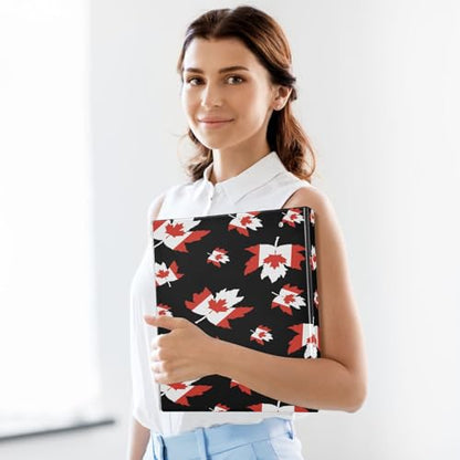 Canada Flag Canadian Maple Leaf 3-Ring Binder,1.5 Inch D-Ring Organizer Folder Clipboard Binder for Work Office School - color: Coloe8