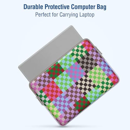 MOSISO Laptop Case 13.3 inch, 13-13.3 inch Laptop Sleeve Compatible with MacBook Neo/Air 13.6/Pro 13/Pro 14, HP Dell ASUS Lenovo, Neoprene Computer Sleeve with Small Case, Colorful Checkerboard
