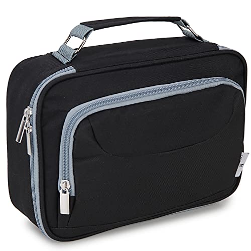 VX VONXURY Large Pencil Case, 54-Slot Colored Pen Pouch 2 Removable Sleeves | Cute Zipper Pencil Bag Organizer, Top Handle, Front Zip Pocket, Durable Fabric for Art Supplies Markers School Travel College - color: Black
