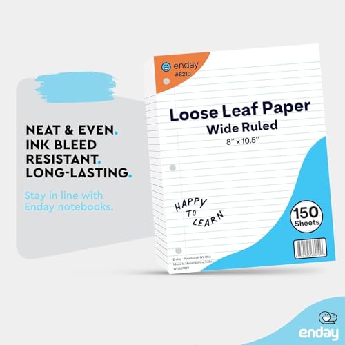 1152 Pack (Pallet) Loose Leaf Paper Bulk, 172800 Sheets, Wide Ruled, 150 Sheets Per Pack, 8 x 10.5", Pallet of Filler Paper, 3 Hole Punched, 4-7 Days Transit - size: Pallet (172K Sheets)