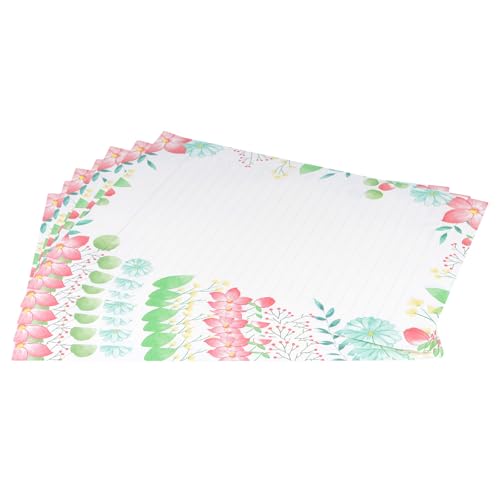 MOUYAT 500 Sheets A4 Stationery Writing Paper, 8.5" x 11" Letter Size Unpunched Ruled Filler Paper, Loose-Leaf Line for Office