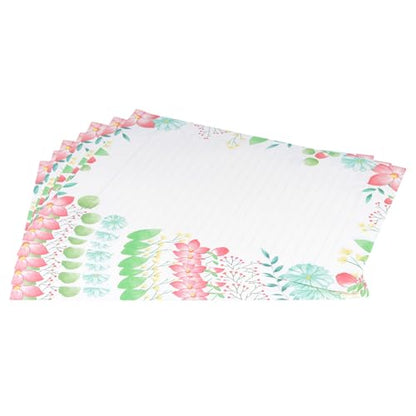 MOUYAT 500 Sheets A4 Stationery Writing Paper, 8.5" x 11" Letter Size Unpunched Ruled Filler Paper, Loose-Leaf Line for Office