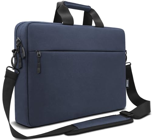 TECOOL Laptop Bag 15 15.6 16 Inch, Waterproof Laptop Case Sleeve Messenger Bag Briefcase with Shoulder Strap for 15 15.6 16 Inch Lenovo HP Dell Acer ASUS Notebook, MacBook Pro 16, Dark Bkue | Messenger Bag Briefcase with Shoulder Strap for 15 15.6 16 Inch
