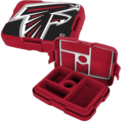 FOCO NFL Unisex-Adult Officially Licensed 2-Tone Big Logo Team Color Football Leak Proof 5 Compartment Bento Lunch Box - Atlanta Falcons - color: Atlanta Falcons
