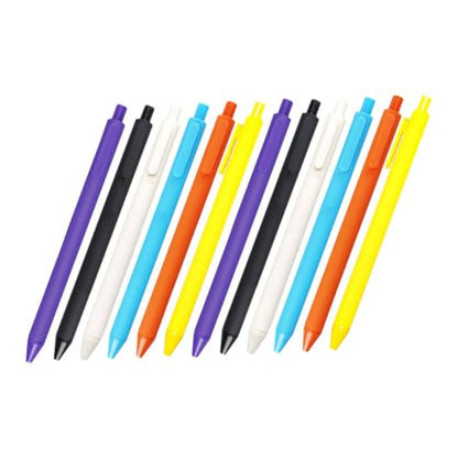 HANABASS 12pcs Retractable Gel Pens with Quick Dry Ink and Comfortable Plastic Grip, Smooth Writing Pens for Exams and Daily Journaling, Minimalist Stylish Design for Office and School Use
