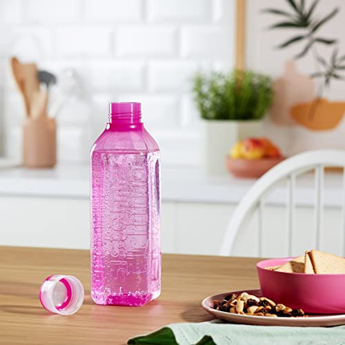 Sistema Square Water Bottle, 1 L - Assorted Colours - size: 33.8 Ounces