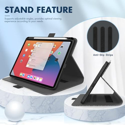 Dteck for iPad Air 13-inch Case 2024,iPad Case 12.9 inch Pro 6th/5th/4th/3rd Gen 2022/2021/2020/2018,Premium PU Leather Folio Stand Cover with Pencil Holder Auto Wake/Sleep Protective Cases,Bookshelf - color: 01 Bookshelf