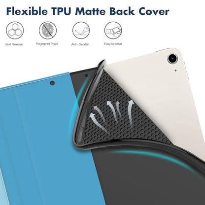 Dteck for iPad Air 13-inch Case 2024,iPad Case 12.9 inch Pro 6th/5th/4th/3rd Gen 2022/2021/2020/2018,Premium PU Leather Folio Stand Cover with Pencil Holder Auto Wake/Sleep Protective Cases,Daisy - color: 01 Daisy