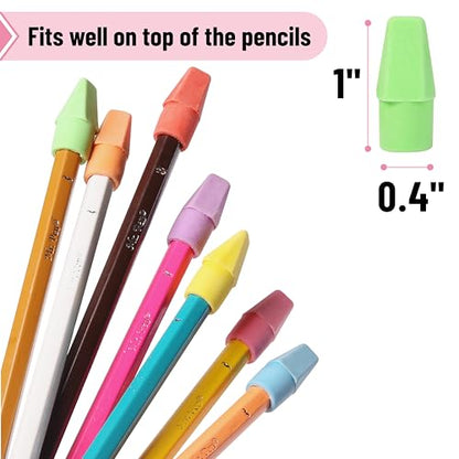 Mr. Pen- Pencil Erasers Toppers, 500 Pack, Colorful, Latex Free, No Smudge | Mr Pen Erasers for Pencils, Bulk Pencil Eraser Caps, Teachers as School Supplies, Classroom Set for Kids