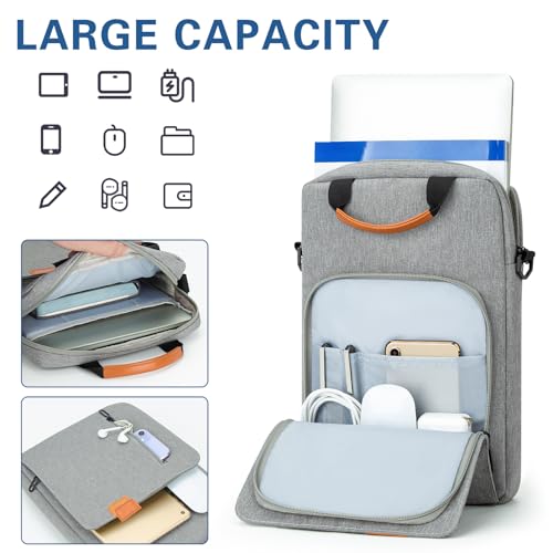 Laptop Sleeve Bag for 14 Inch MacBook Pro/Max M1 M2 M3 M4 M5 A3426 A3427 A3434, Waterproof Protective Lightweight Laptop Computer Cover Bag, Gray - color: Gray, size: 14 Inch