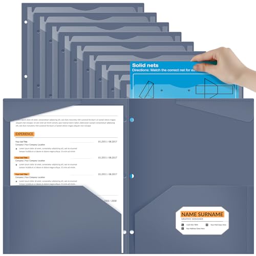 Henoyso 36 Pcs Navy Blue Plastic Folders with 2 Pockets and Clear Front Pocket 3 Holes Bulk Heavy Duty Letter Size Folders for Back to School, Office & Home, Classroom Organization - color: Navy Blue