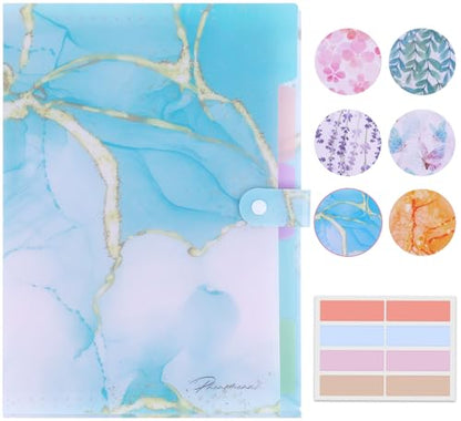 Forest Series Expanding File Folder Stylish Funky Cute Retro Document Organizer with Natural Scenes for Students,Teachers & Freelancers - Cyan Lake - color: Nature/Cyan Lake