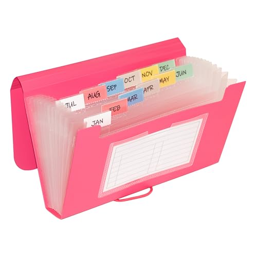 C-Line 13-Pocket Expanding File, Coupon Size, Includes Tabs, 1 File, Color May Vary (58410)