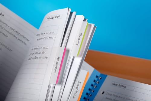 Post-it Tabs, 1 in Solid, Aqua, Yellow, Pink, Red, Green, Orange, 6/Color, 36/Dispenser (686-ALOPRYT) - size: 0.4" x 2.8"